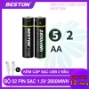 Pin sạc 1.5V AA AAA USB Beston Lithium 3.500mWh Dùng cho Micro karaoke, máy đo huyết áp, vỉ 02, giảm giá 119k 10