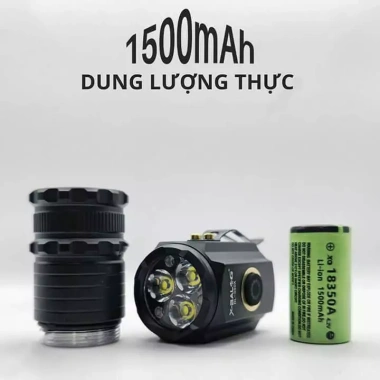 Pin sạc 18.350A 1.500mAh 4.2V cho đèn pin X-Balog BL-350X, quạt USB - Giá 29.000₫