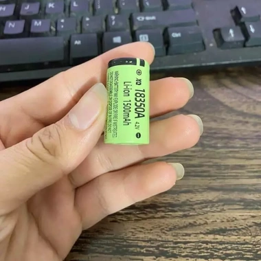 Pin sạc 18.350A 1.500mAh 4.2V cho đèn pin X-Balog BL-350X, quạt USB - Giá 29.000₫