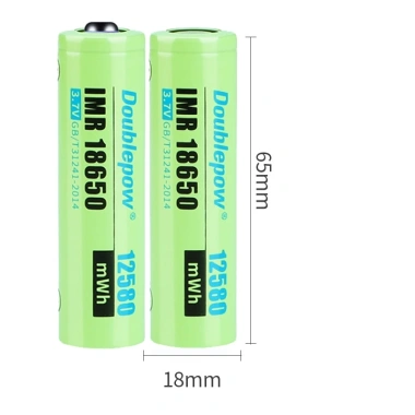 Pin sạc 18.650 3.7V 12.580mWh Doublepow công suất cao Hàng xuất khẩu giá 92.000₫ 3