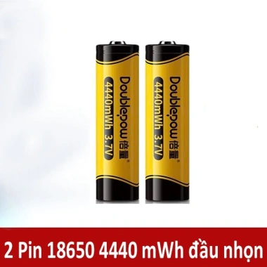 Pin sạc 18.650 3.7V 9.250mAh Doublepow - Công suất cao, dung lượng thực 7.400mWh, chỉ 43.000₫ 9