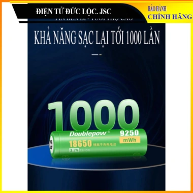 Pin sạc 18.650 3.7V 9.250mWh Doublepow công suất cao - Hàng xuất khẩu giá 43.000₫ 7