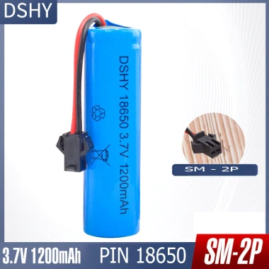 Pin sạc 18.650 3.7V SM-2P 1.200mAh - Giá 16.000₫, phù hợp đồ chơi ô tô