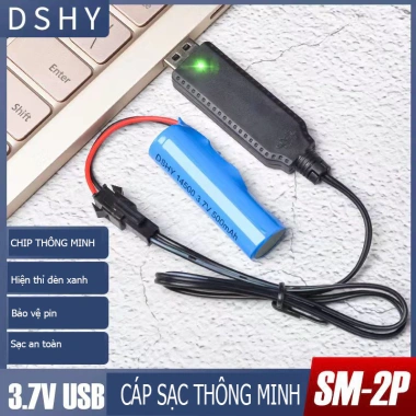 Pin sạc 18.650 3.7V SM-2P 1.200mAh - Giá 16.000₫, phù hợp đồ chơi ô tô