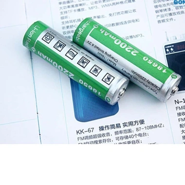 Pin sạc 18.650 4.2V 2.200-4.400mAh Lithium‑ion 6.000mAh siêu tốt - Đèn pin quạt mimi