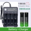 Pin Sạc 18.650 AA 9.900mAh 3.7V Li-ion 4 Khe cho quạt điện, đèn pin - Giá 104.400đ
