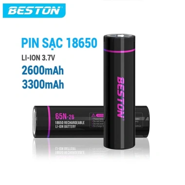 Pin Sạc 18.650 Beston 3.300mAh Dung Lượng Thực - Đầu Nhọn & Đầu Bằng, Xe Điện, Máy Khoan, Nguồn Dự Phòng, Giá 49.000₫