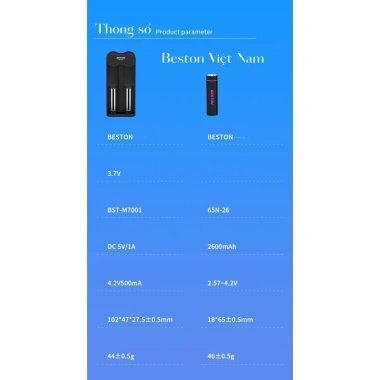 Pin Sạc 18.650 Beston 3.300mAh Dung Lượng Thực - Đầu Nhọn & Đầu Bằng, Xe Điện, Máy Khoan, Nguồn Dự Phòng, Giá 49.000₫ 5 Pin Sạc 18.650 Beston 3.300mAh Dung Lượng Thực - Đầu Nhọn & Đầu Bằng, Xe Điện, Máy Khoan, Nguồn Dự Phòng, Giá 49.000₫ 5