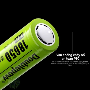 Pin sạc 18.650 Doublepow 3.7V 12.950mWh - cho quạt tích điện, đồ chơi, đèn pin, 99.000₫