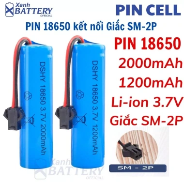 Pin sạc 18.650 Giắc SM-2P 3.000mAh/2.000mAh dung lượng cao cho ô tô điều khiển - 34.000đ 2