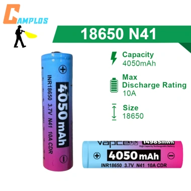 Pin sạc 18.650 Vapcell N41 4.050mAh - Dung lượng lớn, cho đèn pin siêu sáng, chỉ 150.000₫