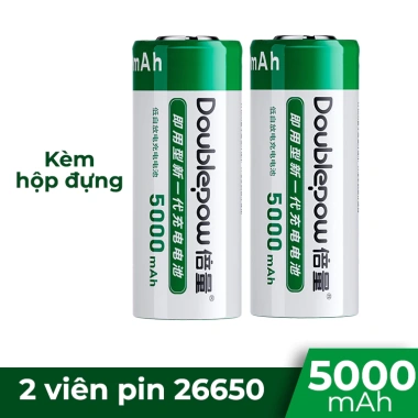 Pin Sạc 26.650 Doublepow 5.000mAh Thay Thế 2S/3S/4S Dùng Cho Đèn Pin Siêu Sáng Giá 89.000đ