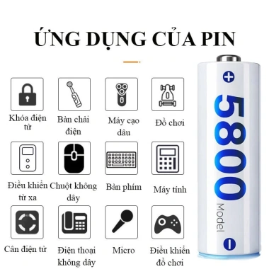 Pin Sạc AA 1.2V Doublepow 5.800/2.800 – Dùng cho Micro, Máy Ảnh, Đồ Gia Dụng 58.000 VND