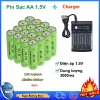 Pin sạc AA 3.000mAh - AAA 2.100mAh - Chất lượng cao, dùng cho đèn pin, thiết bị điện tử, giảm giá 21%