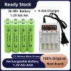 Pin sạc AA 3.000mAh và AAA 1.800mAh Ni-MH 1.2V 4 viên - Bộ sạc chính hãng, giá 73.000đ