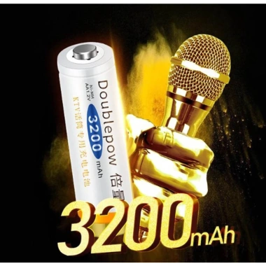 Pin Sạc AA 3.300mAh Doublepow 04 chiếc - Dùng cho Micro Karaoke, máy ảnh, đồ chơi, đồng hồ, 144k