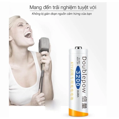 Pin Sạc AA 3.300mAh Doublepow 04 chiếc - Dùng cho Micro Karaoke, máy ảnh, đồ chơi, đồng hồ, 144k 5 Pin Sạc AA 3.300mAh Doublepow 04 chiếc - Dùng cho Micro Karaoke, máy ảnh, đồ chơi, đồng hồ, 144k 5