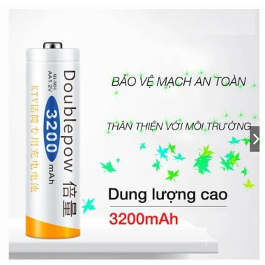 Pin Sạc AA 3.300mAh Doublepow 04 chiếc - Dùng cho Micro Karaoke, máy ảnh, đồ chơi, đồng hồ, 144k 7 Pin Sạc AA 3.300mAh Doublepow 04 chiếc - Dùng cho Micro Karaoke, máy ảnh, đồ chơi, đồng hồ, 144k 7