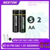 Pin sạc AA AAA 1.5V Beston Lithium-ion USB 3.500mWh - Dùng cho Micro karaoke, máy đo huyết áp, giá ưu đãi 169.000₫ 9
