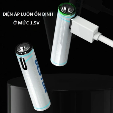 Pin sạc AA AAA 1.5V Beston sạc nhanh USB-C cho micro & điều khiển - 104.000 VND