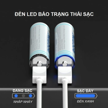 Pin sạc AA AAA 1.5V Beston sạc nhanh USB-C cho micro & điều khiển - 104.000 VND
