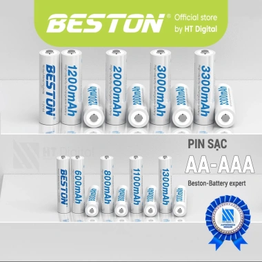 Pin Sạc AA AAA 4 Viên Dung Lượng Beston - Giá 39k, Dùng cho Karaoke, Đồ Chơi, Chuột 3