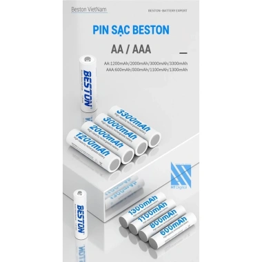 Pin sạc AA AAA dung lượng cao Beston - cho micro karaoke, đồ chơi, chuột máy tính, đèn pin, loa 45.000₫ 3