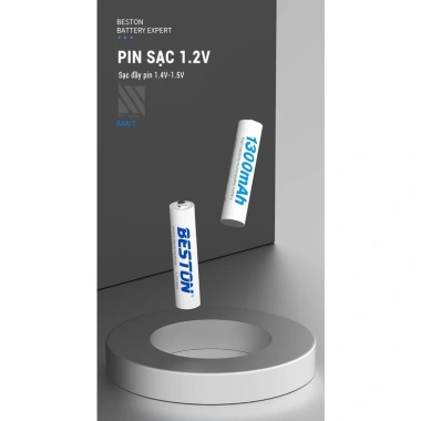 Pin sạc AA AAA dung lượng cao Beston - cho micro karaoke, đồ chơi, chuột máy tính, đèn pin, loa 45.000₫ 9