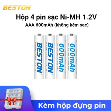 Pin sạc AA AAA dung lượng cao Beston - cho micro karaoke, đồ chơi, chuột máy tính, đèn pin, loa 45.000₫ 10