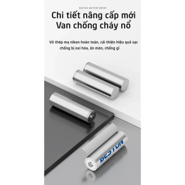 Pin sạc AA Beston 3.300mAh 1.2V - 4 viên, sạc lại nhiều lần, chính hãng, 145.000₫ 6