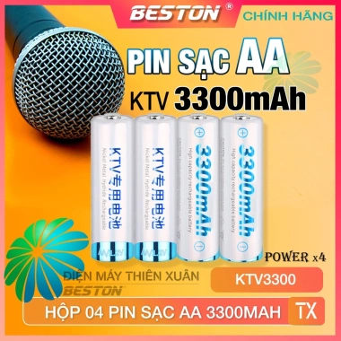 Pin sạc AA Beston KTV3.300mAh 04 chiếc cho karaoke, đồ chơi, đồng hồ, flash, máy ảnh - 129k 4