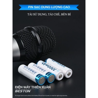 Pin sạc AA Beston KTV3.300mAh 04 chiếc cho karaoke, đồ chơi, đồng hồ, flash, máy ảnh - 129k 6