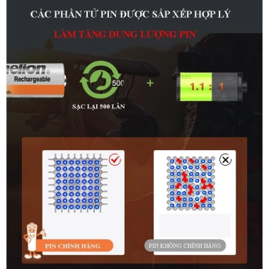 Pin sạc AA Camelion 2.700mAh bộ 4 chiếc - Chuyên dụng cho camera, micro, độ bền cao, giảm giá 164.000đ 6