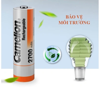 Pin sạc AA Camelion 2.700mAh bộ 4 chiếc - Chuyên dụng cho camera, micro, độ bền cao, giảm giá 164.000đ 8