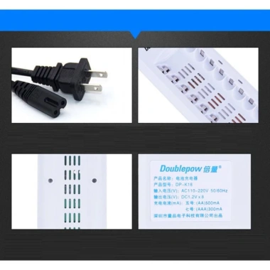 Pin sạc AA Doublepow 3.300mAh dung lượng cao + Bộ sạc K18 - Giá ưu đãi 130k