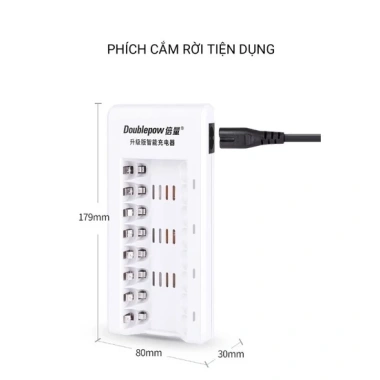 Pin sạc AA Doublepow 3.300mAh dung lượng cao + Bộ sạc K18 - Giá ưu đãi 130k 9 Pin sạc AA Doublepow 3.300mAh dung lượng cao + Bộ sạc K18 - Giá ưu đãi 130k 9