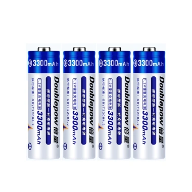 Pin Sạc AA Doublepow 3.300mAh Dung Lượng Cao cho Micro Không Dây, Đồ Chơi, Đồng Hồ, Đèn Pin, Trắng Xanh