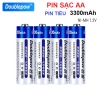 Pin sạc AA Doublepow 3.300mAh xanh 4 hộp - Phù hợp micro karaoke, đồ chơi, đồng hồ, máy ảnh