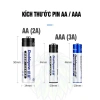 Pin sạc AA Doublepow 3.300mAh xanh 4 hộp - Phù hợp micro karaoke, đồ chơi, đồng hồ, máy ảnh 3