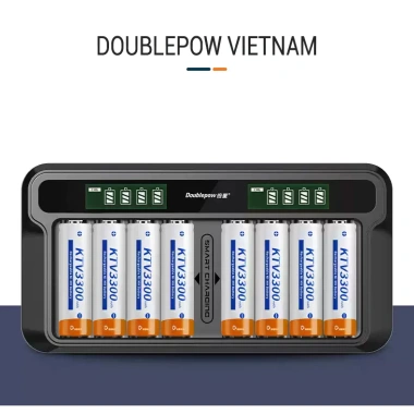 Pin Sạc AA KTV 3.300mAh Doublepow cho Micro Karaoke, Đồ Chơi, Đồng Hồ, Quạt, Remote - Giá 149.000đ 8 Pin Sạc AA KTV 3.300mAh Doublepow cho Micro Karaoke, Đồ Chơi, Đồng Hồ, Quạt, Remote - Giá 149.000đ 8