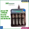 Pin sạc AA Ni-MH 3.300mAh 4 viên + Dock sạc DB Acoustic - Chính hãng, cho micro, máy ảnh