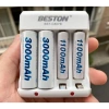Pin sạc BESTON 1.2V AA/AAA, bộ sạc C807B găm nguồn 220V, micro không dây - 57.000 VND