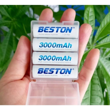 Pin sạc BESTON 1.2V AA/AAA, bộ sạc C807B găm nguồn 220V, micro không dây - 57.000 VND 3