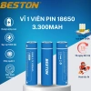 Pin Sạc Beston 18.650 3.300mAh 3.7V Li‑on Đầu Bằng và Đầu Nhọn - Pin Tổng Đơ, Pin Micro Giá 92.000 VND