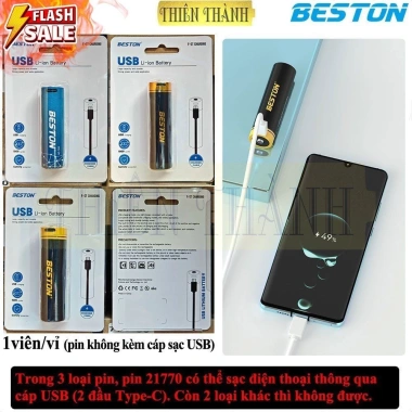 Pin sạc BESTON Li-ion 3.7V 18.650/18.700/21.770 65C-20 70M-35 77T-50 cho máy ảnh, đo, ban đêm - 120.000₫ 8