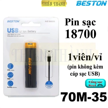 Pin sạc BESTON Li-ion 3.7V 18.650/18.700/21.770 65C-20 70M-35 77T-50 cho máy ảnh, đo, ban đêm - 120.000₫ 10