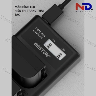 Pin & Sạc Beston LP-E6 chính hãng – Tương thích Canon R5C, R5, 5D II/III/IV, 60D‑80D – Bền bỉ, An toàn, 220.000₫ 7