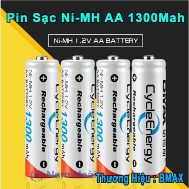 Pin sạc BMAX AA 1.2V 1.300-3.600mAh Ni-MH cho đồ chơi, điều khiển từ xa - 25.000₫ 2