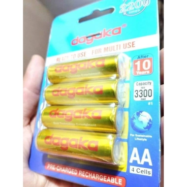 Pin Sạc Dagaka Nhật Bản Dung Lượng Cao Nhất, 4 Pin 130g, Tự Ngắt, Giá 221k