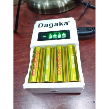 Pin Sạc Dagaka Nhật Bản Dung Lượng Cao Nhất, 4 Pin 130g, Tự Ngắt, Giá 221k